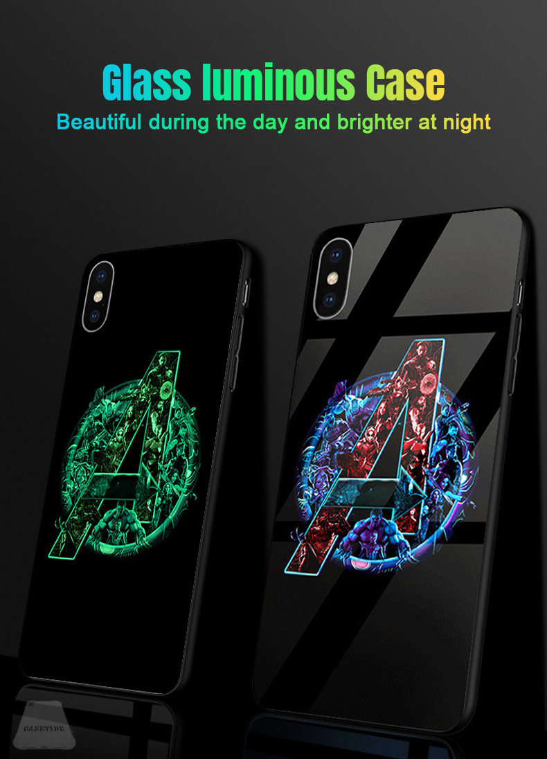 iphone case with light 1 iPhone case with light - Marvel Avengers logo mobile cover